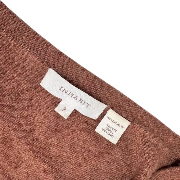 INHABIT 100% Cashmere Drapey V Neck Oversized Sweater Size XS - Picture 5 of 6